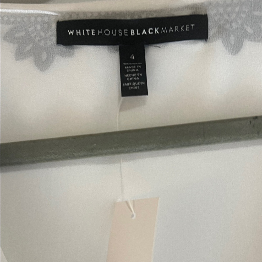 White House Black Market white Top with Black Detailing - Picture 2 of 11